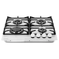 Plită încorporabilă pe gaz Hansa BHKS6515516 Sticlă călită/ White photo 3
