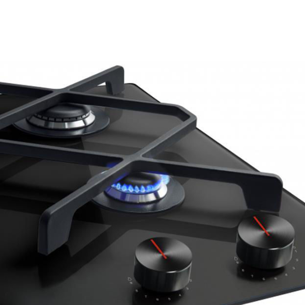 Plită încorporabilă pe gaz Hansa BHKS632590 Sticlă călită/ Black photo 4
