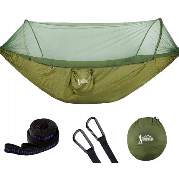 Гамак Royokamp Tourist Hammock+Mosquito 180 кг/ Нейлон/ Хаки photo 3