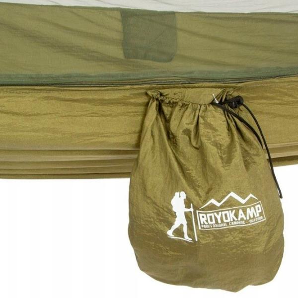 Гамак Royokamp Tourist Hammock+Mosquito 180 кг/ Нейлон/ Хаки photo 7