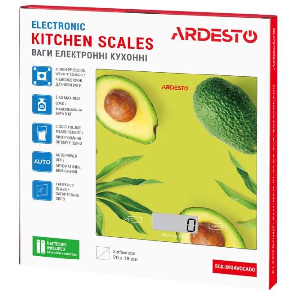 Cântar de bucătărie Ardesto SCK-893 AVOCADO Multicolor photo 8