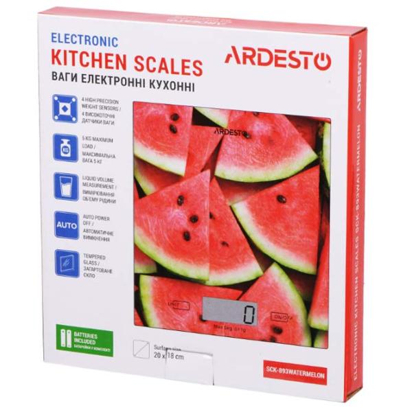 Кухонные весы Ardesto SCK-893 WATERMELON Разноцветный photo 5