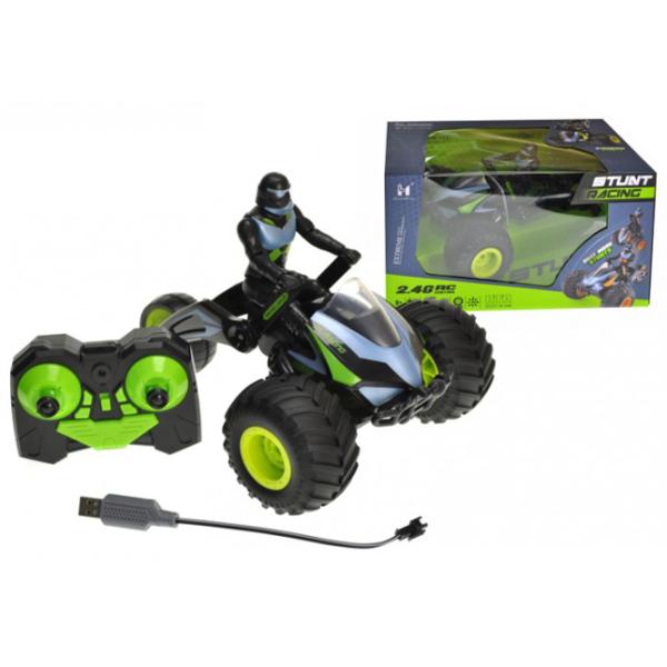 Triciclu Stunt Racing Racing X LH-C052 10 km/h / 2.4 GHz / Blue Green photo 7