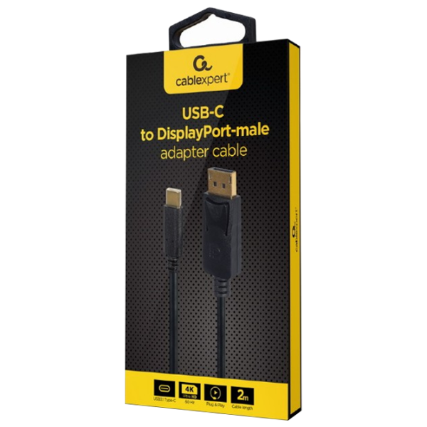 Cablu video Cablexpert USB Type-C + DisplayPort 2 m/ Black photo 2