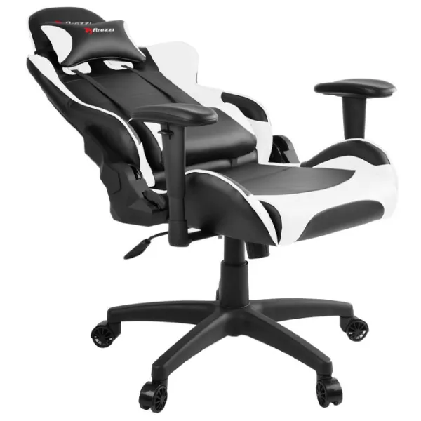 Scaun Gaming Arozzi Verona V2 White Black photo 5