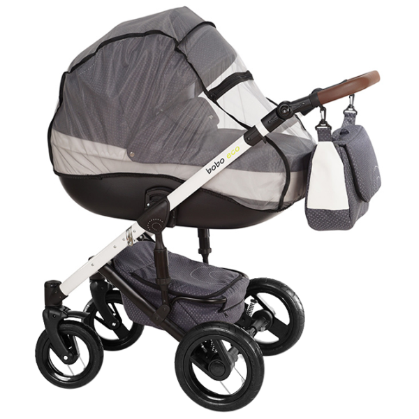 Детская коляска Verdi Bobo Eco 3 in 1 NR1/ Белый photo 3 Детская коляска Verdi Bobo Eco 3 in 1 NR1/ Белый photo 3