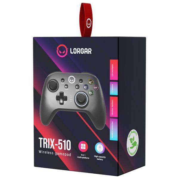 Gamepad Lorgar TRIX-510 Fără fir / 16 buttons / Black photo 5