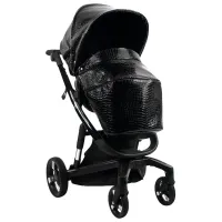 Cărucior pentru copil ibebe istop Gloss Eco 4673-001/ Black photo 3