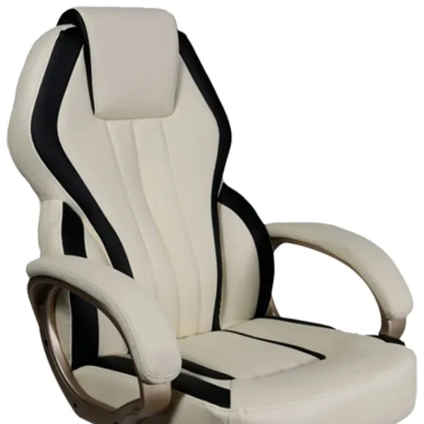 Fotoliu de birou Magnus MC 073 ECO Piele/ Beige Black photo 2