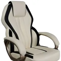 Fotoliu de birou Magnus MC 073 ECO Piele/ Beige Black photo 2