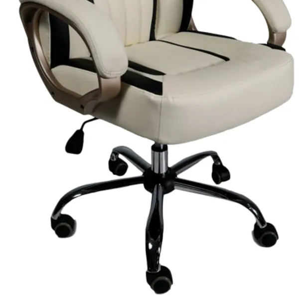 Fotoliu de birou Magnus MC 073 ECO Piele/ Beige Black photo 3