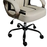Fotoliu de birou Magnus MC 073 ECO Piele/ Beige Black photo 3