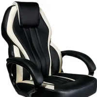 Fotoliu de birou Magnus MC 073 ECO Piele/ Black Beige photo 2