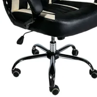 Fotoliu de birou Magnus MC 073 ECO Piele/ Black Beige photo 3
