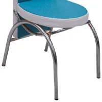 Scaun de bucătărie Magnus Merchan ECO Piele/ Blue White photo 3