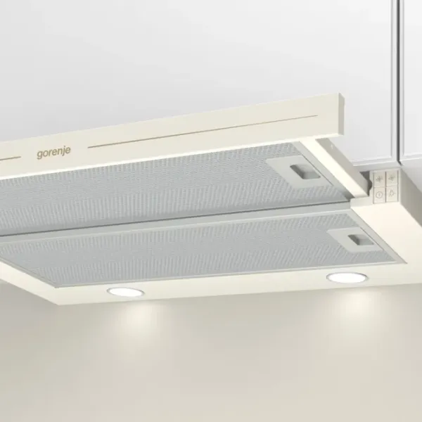 Вытяжка Gorenje BHP62CLI Телескопическая/ Слоновая кость/ Нержавеющая сталь photo 5