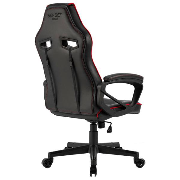 Игровое кресло SENSE7 Knight Красный Черный photo 4