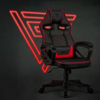 Scaun Gaming SENSE7 Knight Red Black photo 6