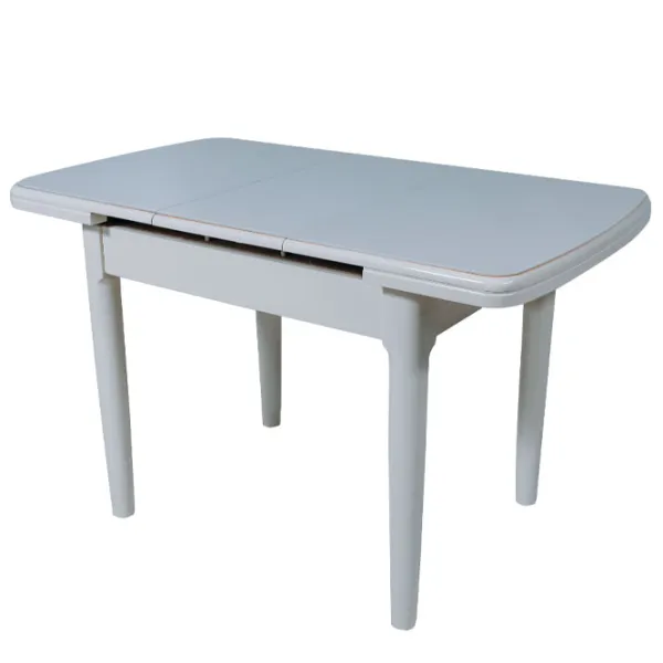 Masă de bucătărie Magnus DT A56 Lemn, sticlă/ Ivory photo 2 Masă de bucătărie Magnus DT A56 Lemn, sticlă/ Ivory photo 2