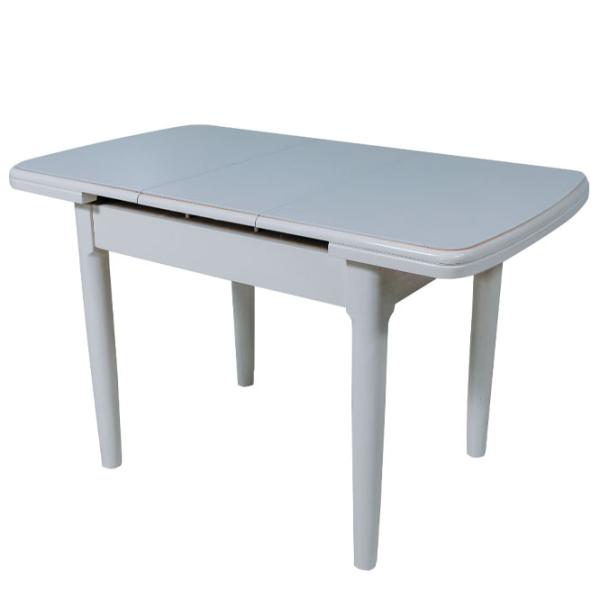 Masă de bucătărie Magnus DT A56 Lemn, sticlă/ Ivory photo 2 Masă de bucătărie Magnus DT A56 Lemn, sticlă/ Ivory photo 2