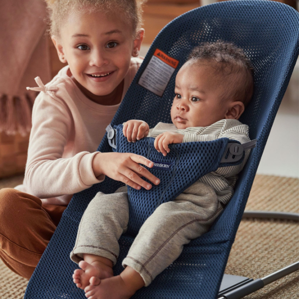 Leagăn pentru bebeluși BabyBjorn Bliss Mesh (482-014) 13 kg/ Blue photo 3