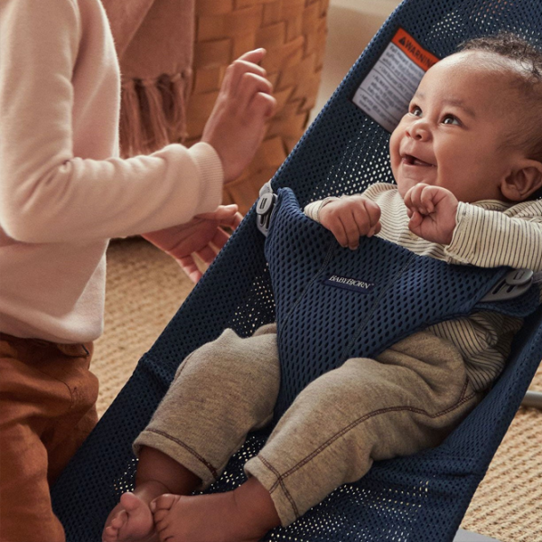 Leagăn pentru bebeluși BabyBjorn Bliss Mesh (482-014) 13 kg/ Blue photo 4