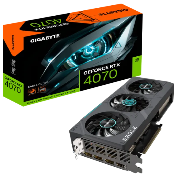 Видеокарта Gigabyte GeForce RTX 4070 EAGLE OC PCI Express x16 4.0 / 12 ГБ photo 6 Видеокарта Gigabyte GeForce RTX 4070 EAGLE OC PCI Express x16 4.0 / 12 ГБ photo 6