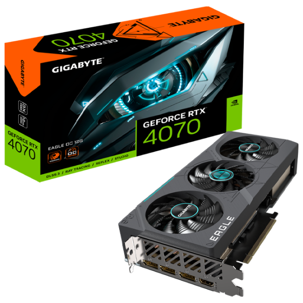 Видеокарта Gigabyte GeForce RTX 4070 EAGLE OC PCI Express x16 4.0 / 12 ГБ photo 6 Видеокарта Gigabyte GeForce RTX 4070 EAGLE OC PCI Express x16 4.0 / 12 ГБ photo 6