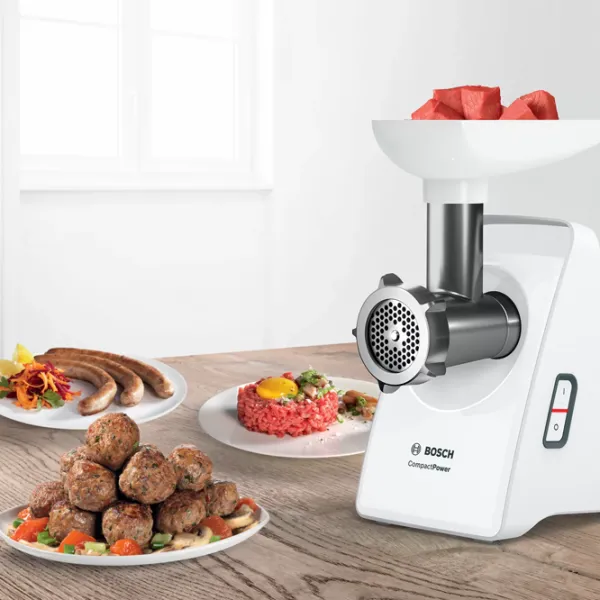 Mașină de tocat carne Bosch MFW3910W 1900 W/ 2.3 kg/ min/ White photo 6