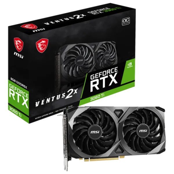 Placă video MSI GeForce RTX 3060 Ti VENTUS 2X 8GD6X OC PCI Express x16 4.0 / 8 GB photo 5 Placă video MSI GeForce RTX 3060 Ti VENTUS 2X 8GD6X OC PCI Express x16 4.0 / 8 GB photo 5
