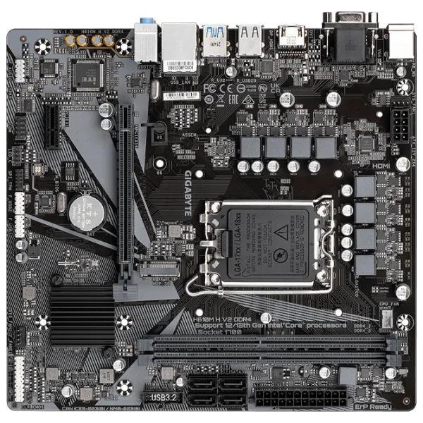 Материнская плата Gigabyte H610M H V2 mATX / Intel H610 photo 4