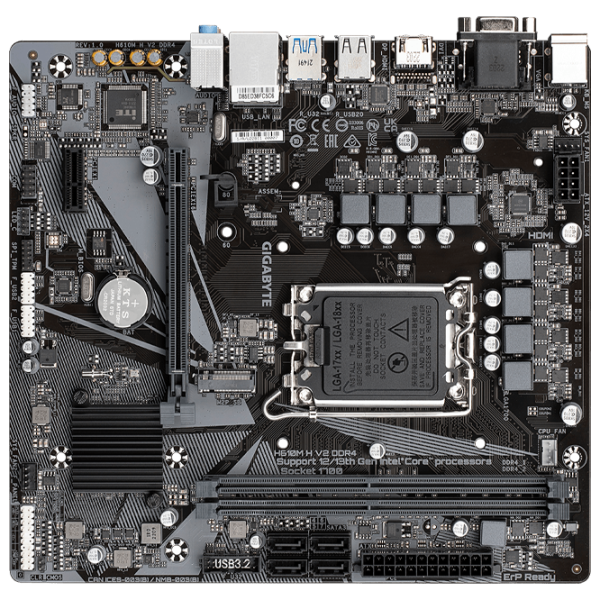 Материнская плата Gigabyte H610M H V2 mATX / Intel H610 photo 4