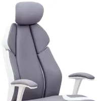 Fotoliu de birou Magnus CR 7029H Stofă/ White photo 2