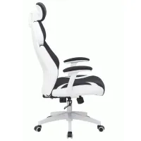 Fotoliu de birou Magnus CR 7029H Stofă/ Black White photo 2