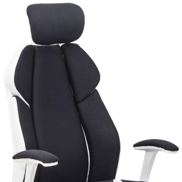 Fotoliu de birou Magnus CR 7029H Stofă, ECO piele/ Black White photo 4