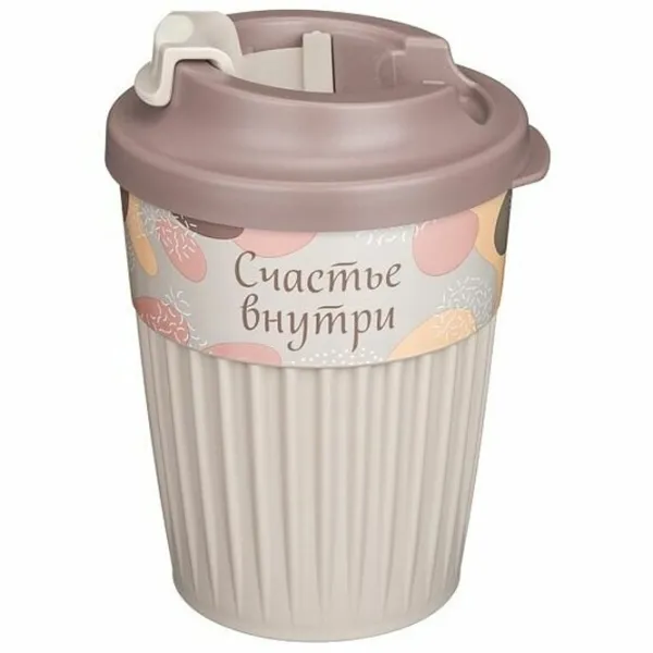 Pahar Bytplast Phibo 0.35l / Polipropilenă / Beige photo 2