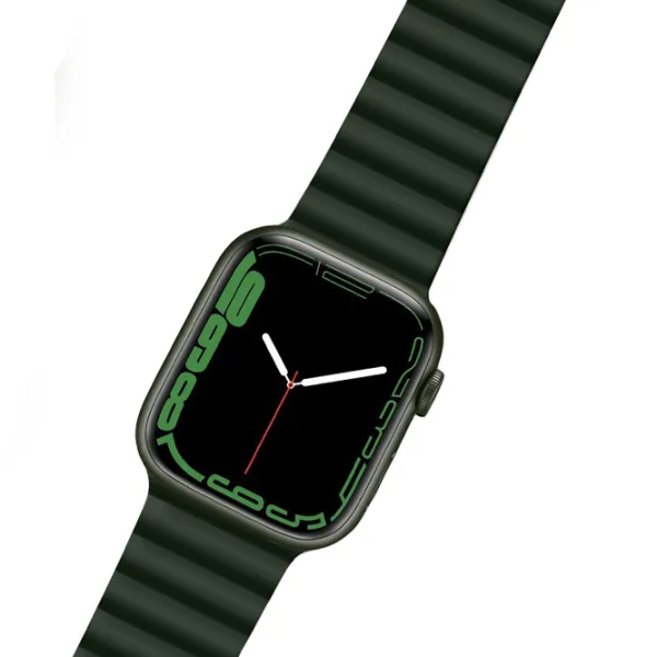 Ремешок Apple Watch WA07 Flexible series magnetic strap Силикон/
42, 44, 45, 49 мм / Зеленый  photo 2 Ремешок Apple Watch WA07 Flexible series magnetic strap Силикон/
42, 44, 45, 49 мм / Зеленый  photo 2