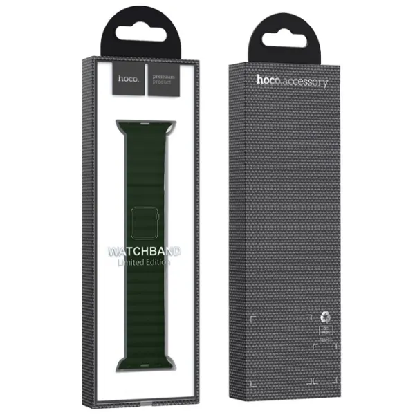 Ремешок Apple Watch WA07 Flexible series magnetic strap Силикон/
42, 44, 45, 49 мм / Зеленый  photo 3 Ремешок Apple Watch WA07 Flexible series magnetic strap Силикон/
42, 44, 45, 49 мм / Зеленый  photo 3