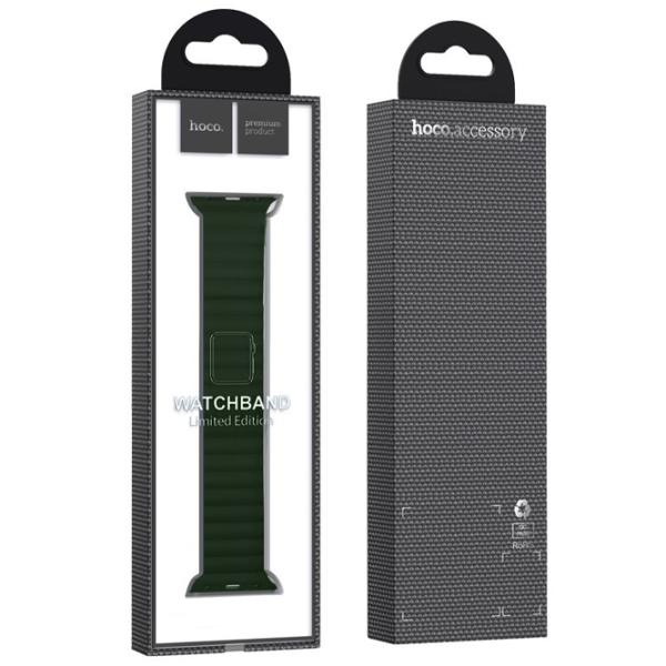 Ремешок Apple Watch WA07 Flexible series magnetic strap Силикон/
42, 44, 45, 49 мм / Зеленый  photo 3 Ремешок Apple Watch WA07 Flexible series magnetic strap Силикон/
42, 44, 45, 49 мм / Зеленый  photo 3