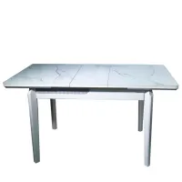 Masă de bucătărie extensibilă Magnus DT A37 Piatră/ White photo 2