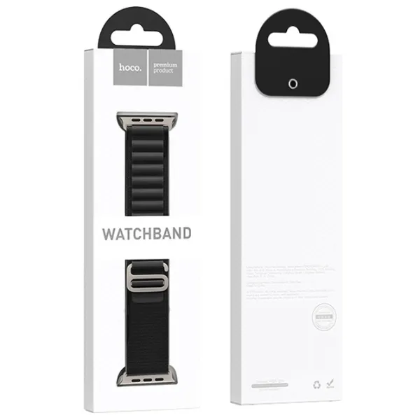 Ремень Apple Watch WA13 Original series alpine loop nylon strap Nailon/ 42, 44, 45, 49 мм/ Черный photo 3