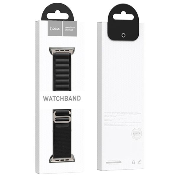 Ремень Apple Watch WA13 Original series alpine loop nylon strap Nailon/ 42, 44, 45, 49 мм/ Черный photo 3