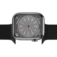 Curelușă Apple Watch WA15 Flexible series 8-character buckle solid color silicone strap Silicon/
42, 44, 45, 49 mm / Black photo 3