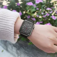 Curelușă Apple Watch WA15 Flexible series 8-character buckle solid color silicone strap Silicon/
42, 44, 45, 49 mm / Black photo 5