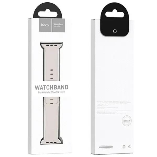 Ремешок Apple Watch WA15 Flexible series 8-character buckle solid color silicone strap Силикон/
42, 44, 45, 49 мм / Белый  photo 5