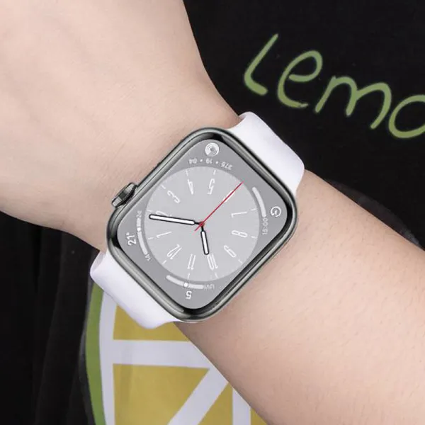 Ремешок Apple Watch WA15 Flexible series 8-character buckle solid color silicone strap Силикон/
42, 44, 45, 49 мм / Белый  photo 7
