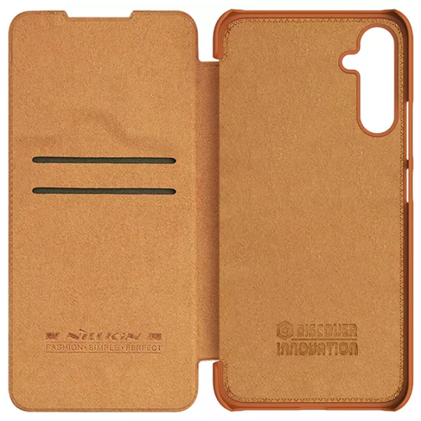 Husă pentru smartphone Samsung Galaxy A34 Nillkin/ Flip Cover/ Piele/ Brown photo 6