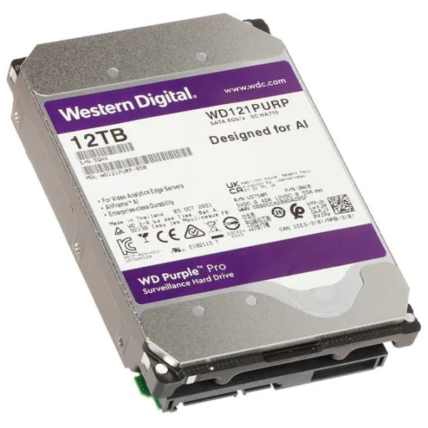 HDD Western Digital Purple Pro Surveillance 12 TB WD121PURP/ Purple photo 4