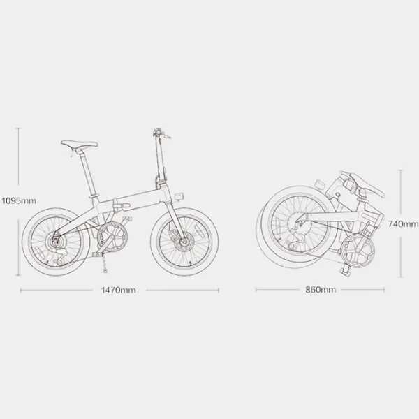 Электровелосипед Xiaomi HIMO Z20 20" Городской/ Серый photo 7