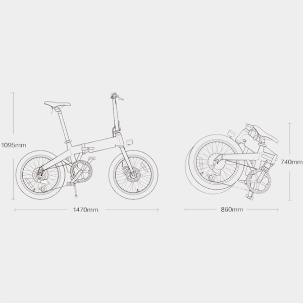 Электровелосипед Xiaomi HIMO Z20 20" Городской/ Серый photo 7